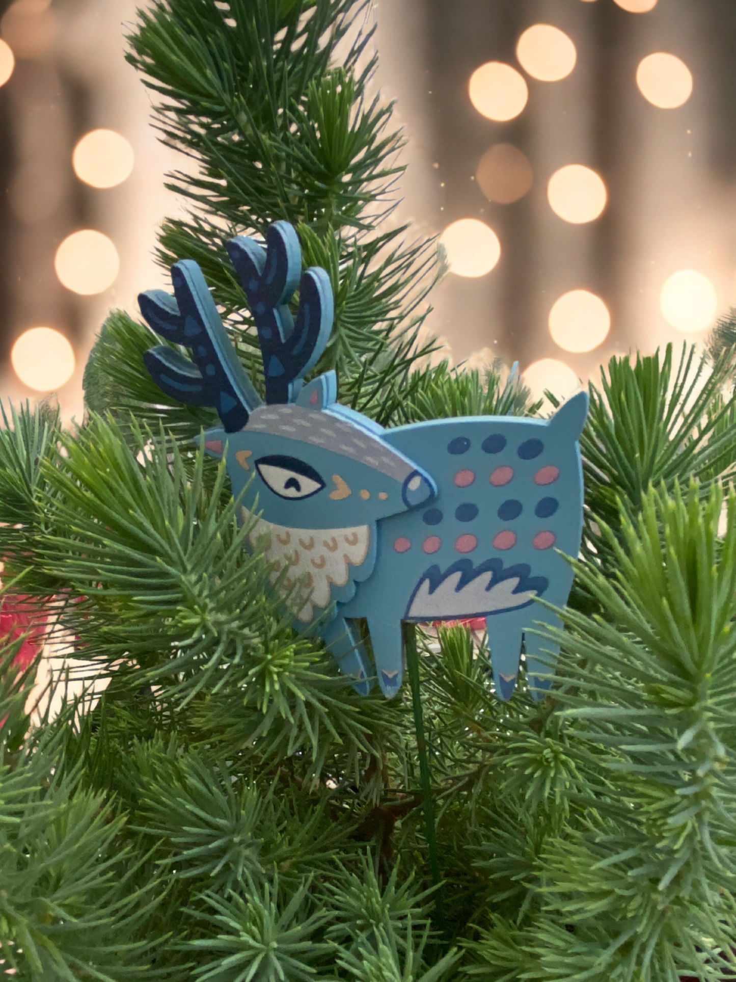 Live Mini Christmas Tree – Real Holiday Pine with Hedgehog Ornament