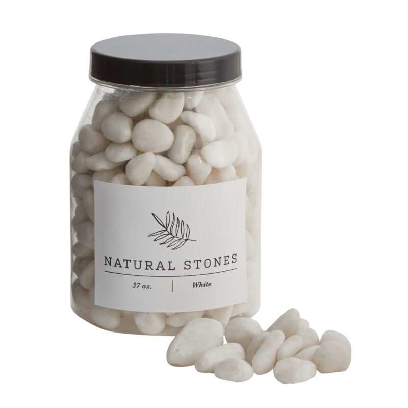 Natural Decorative Stone Pebbles – 37 oz | Terrarium, Planter & Top Dressing Stones