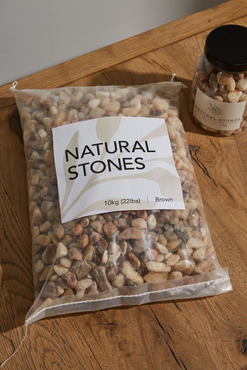 Natural Decorative Stone Pebbles – 37 oz | Terrarium, Planter & Top Dressing Stones