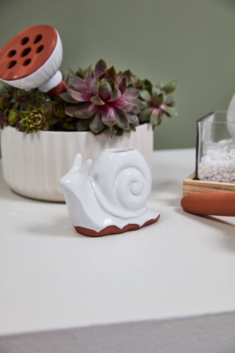 Whimsy Snail Watering Can – Decorative Plant Watering Vessel (3.5" x 7")